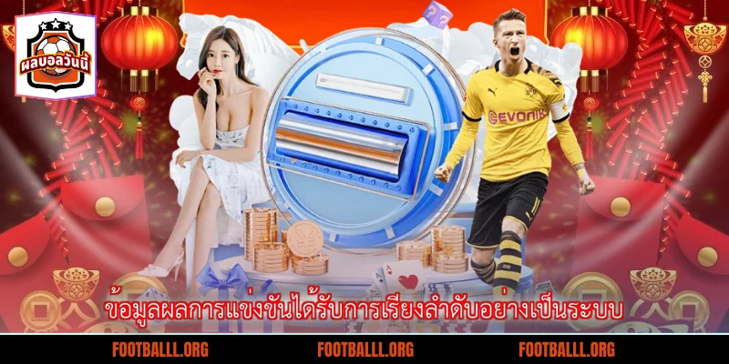 ข้อมูลผลการแข่งขันได้รับการเรียงลำดับอย่างเป็นระบบ