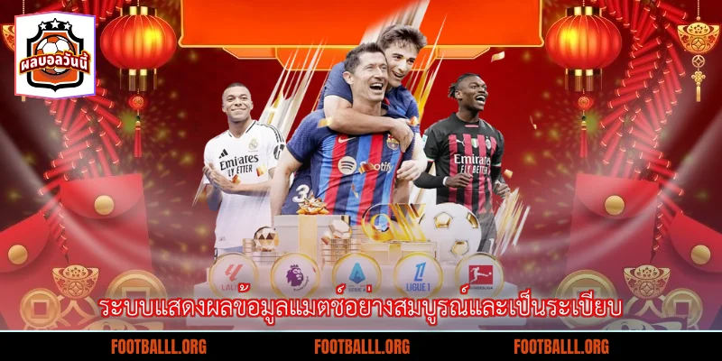 ระบบแสดงผลข้อมูลแมตช์อย่างสมบูรณ์และเป็นระเบียบ